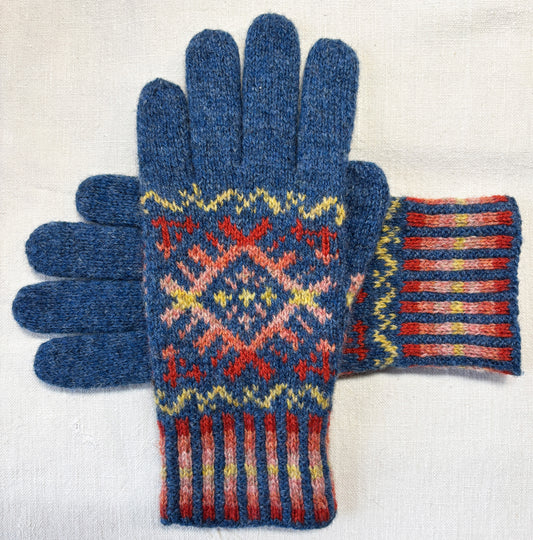 Fingered Gloves Shimmer Coral  English version