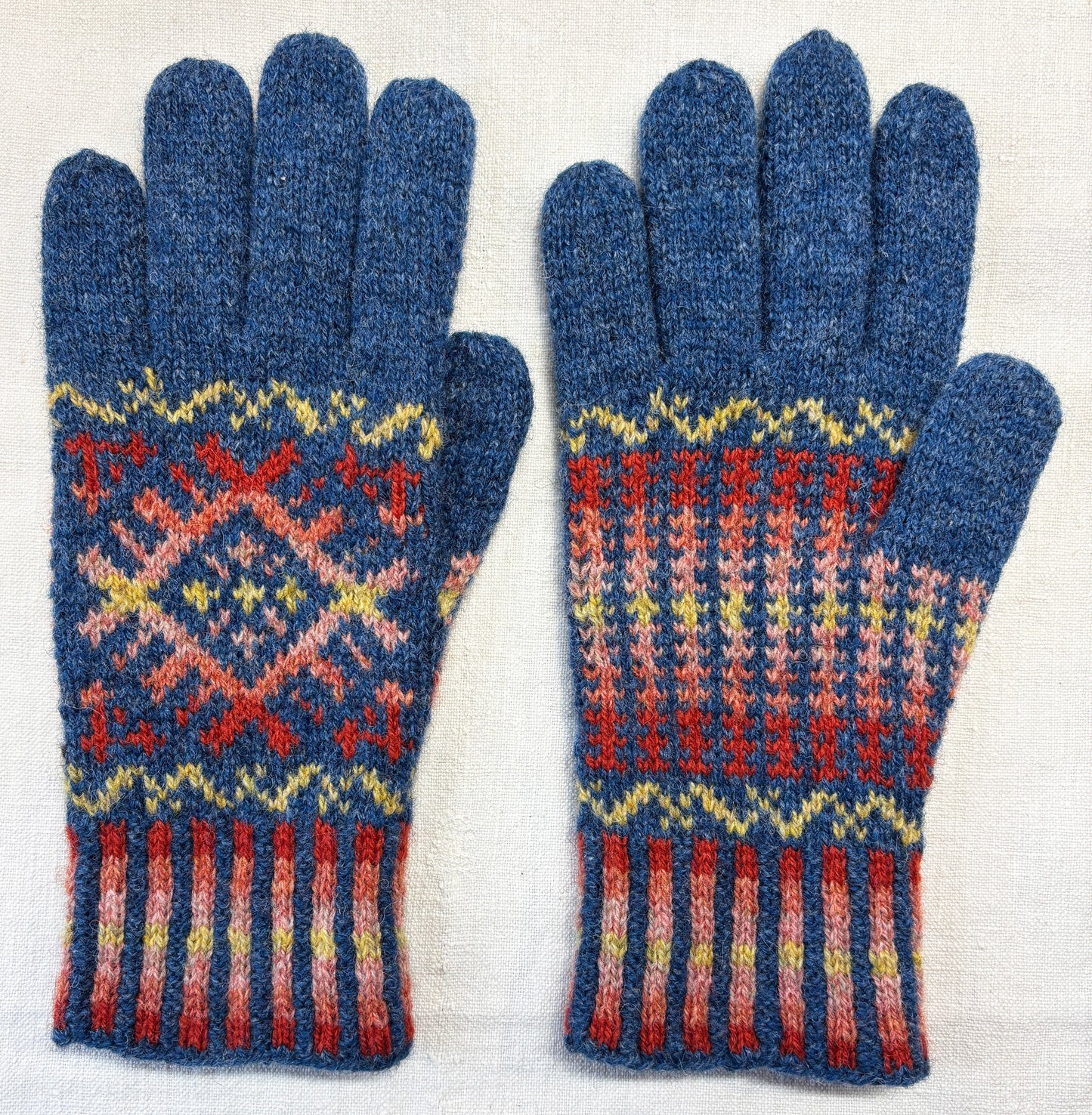 Fingered Gloves Shimmer Coral  English version